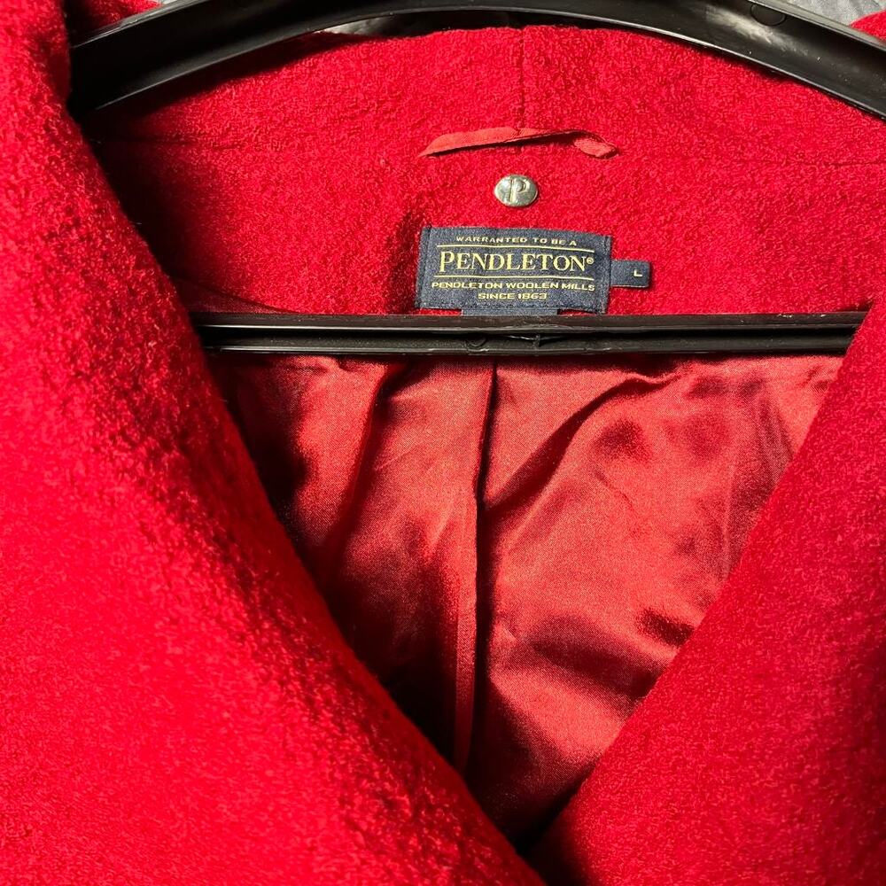 Pendleton Boiled Wool Jacket Red Double Breast Co… - image 2